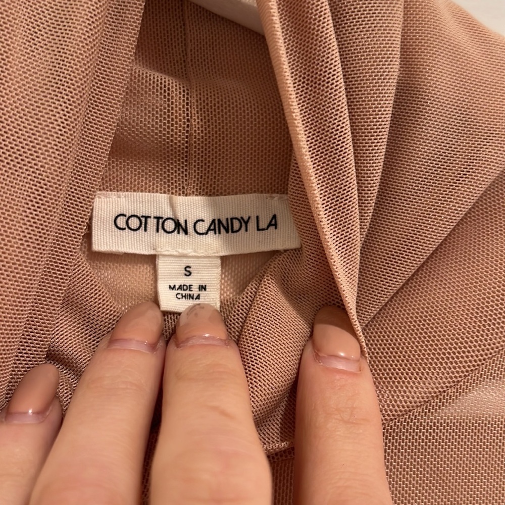 Cotton Candy LA Nude Mesh Top - Picture 3 of 4